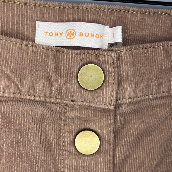 Tory Burch Luciano Corduroy Button Front Skirt Size 8 - Picture 3 of 6